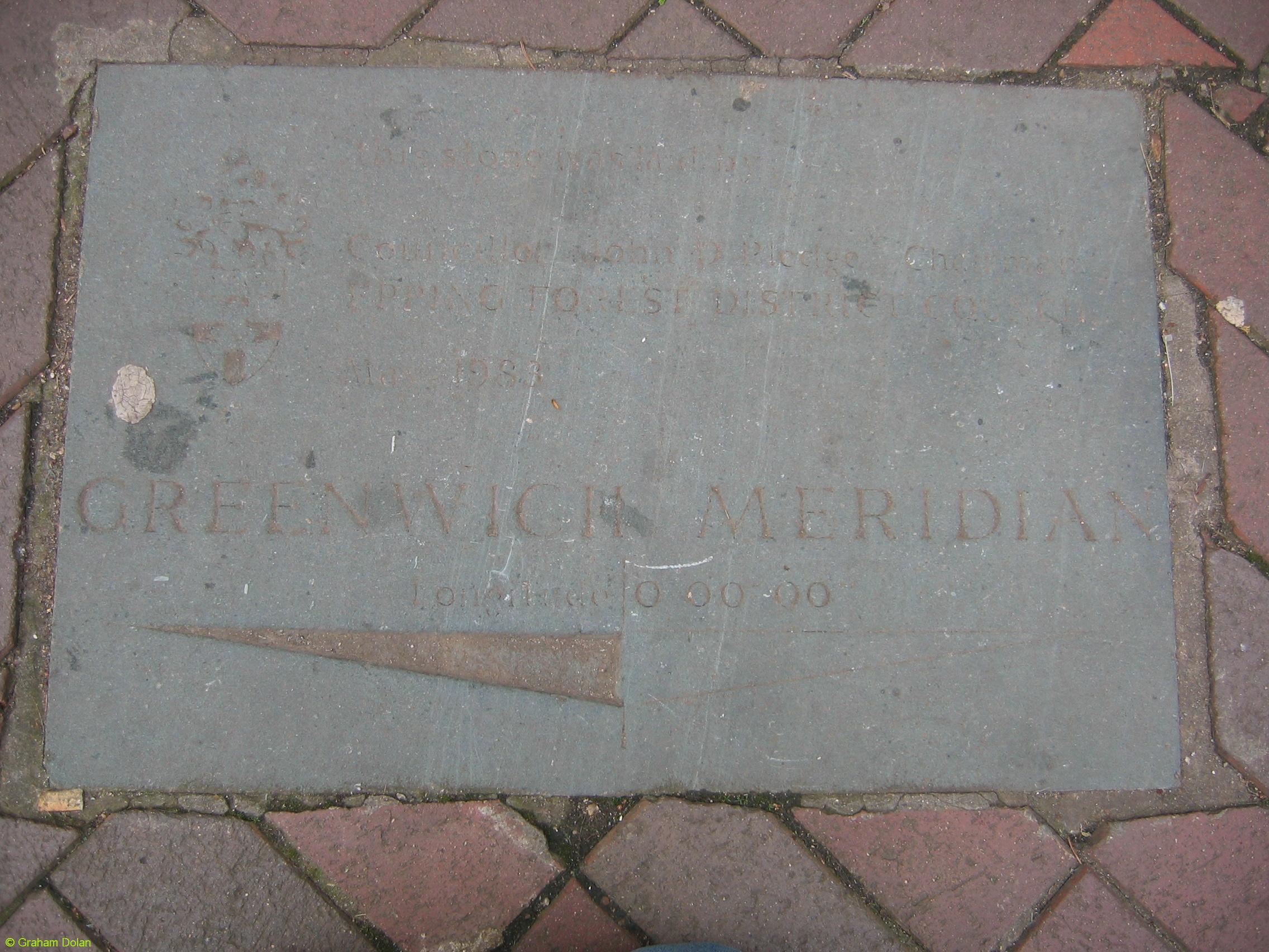 Greenwich Meridian Marker; England; Essex; Waltham Abbey